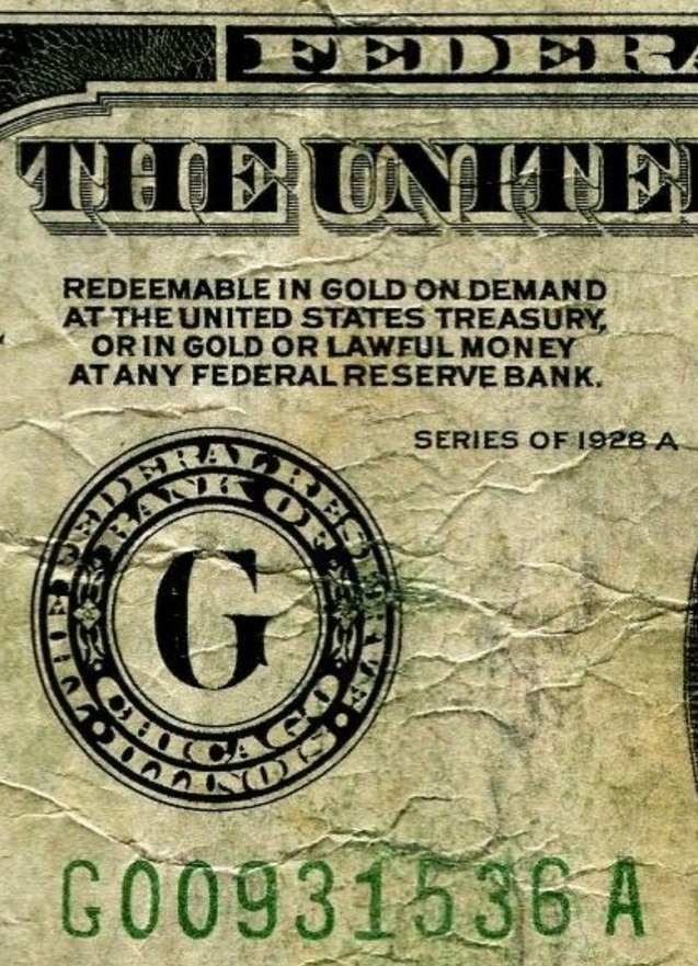 100 bill said it was backed by gold